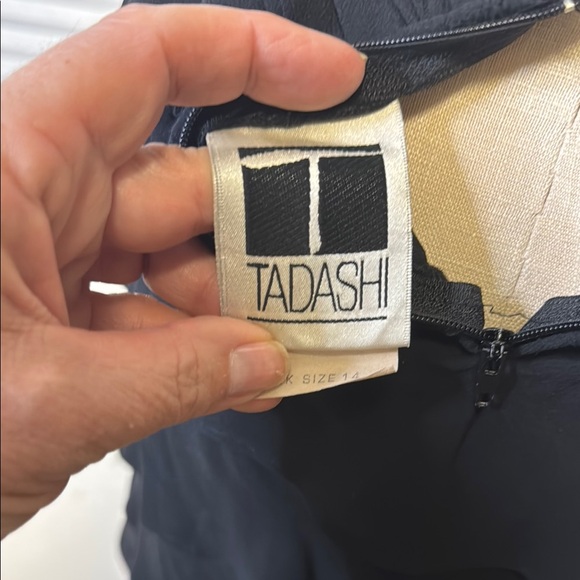 Tadashi Elegant Black Lace Halter Dress - Picture 2 of 6